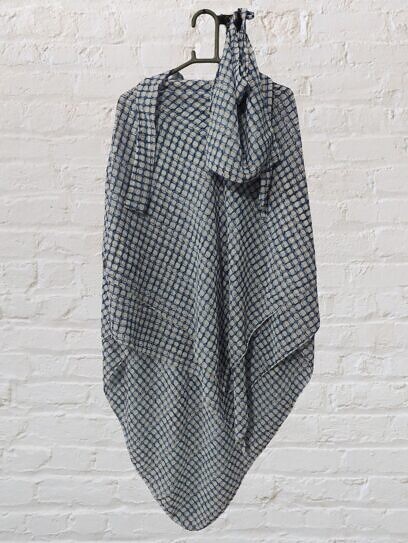 Three Layer Khimar with Niqab Ready to Wear - Print 9