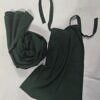 Plain Matching Hijab Set with Half Niqab - Hunter Green