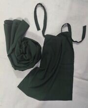 Plain Matching Hijab Set with Half Niqab - Hunter Green