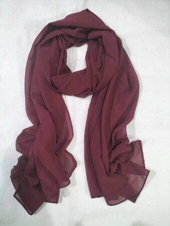 Plain Maxi Chiffon Scarf - Falsa