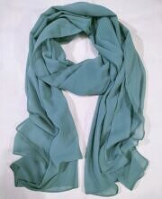 Plain Maxi Chiffon Scarf - Mint