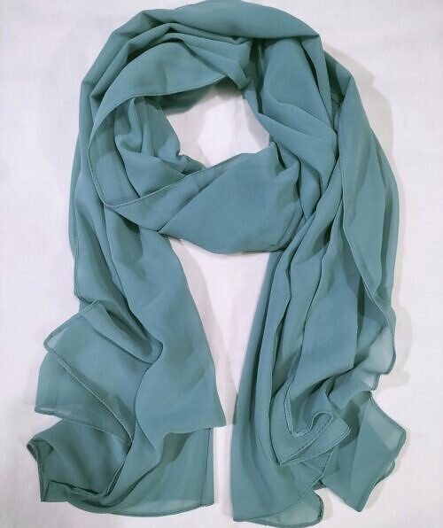 plain maxi chiffon scarf mint