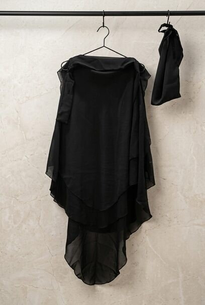 Khimar with Niqab Ready to Wear with Veil - Black