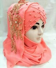 Pearl Ready to Wear with Matching Bunch - Orange