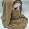 Plain Niqab Ready to Wear - Camel