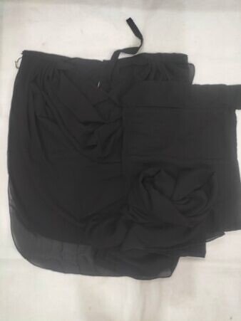 Saudi Niqab Square Set with Extension - Black Saudi Niqab Square Set with Extension - Black