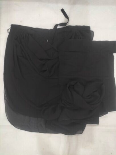 Saudi Niqab Square Set with Extension - Black