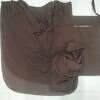 Saudi Niqab Square Set with Extension - Brown