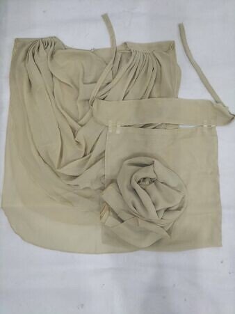 Saudi Niqab Square Set with Extension - Fawn