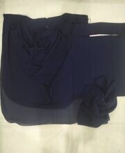 Saudi Niqab Square Set with Extension - Navy Blue