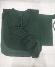Saudi Niqab Square Set with Extension - Sea Green