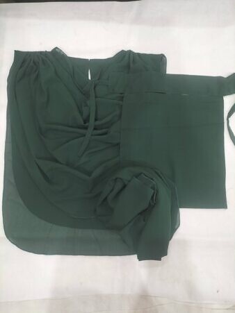 Saudi Niqab Square Set with Extension - Sea Green Saudi Niqab Square Set with Extension - Sea Green