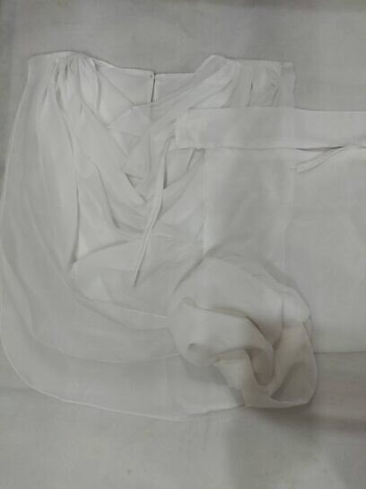 Saudi Niqab Square Set with Extension - White Saudi Niqab Square Set with Extension - White