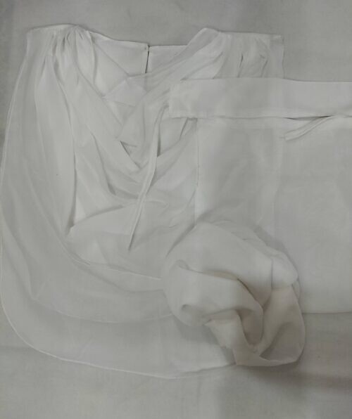 saudi niqab square set with extension white
