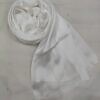 Crinkle Silk Scarf - Off-white
