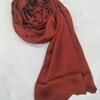 Crinkle Silk Scarf - Rust
